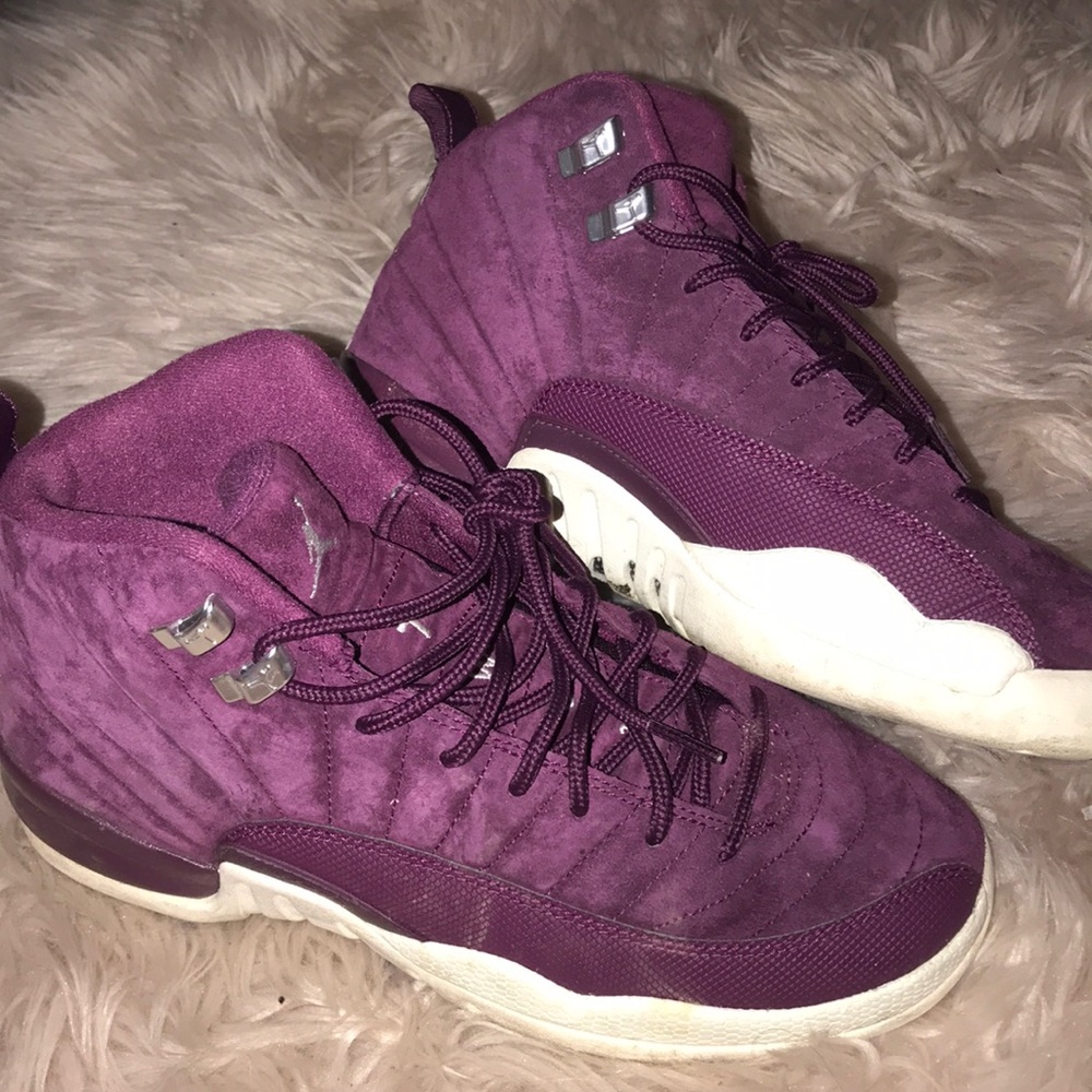 Maroon Jordan 12’s